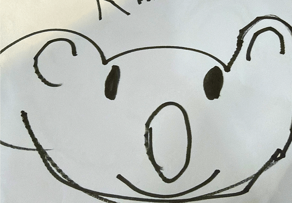 Desenho feito à mão por uma criança